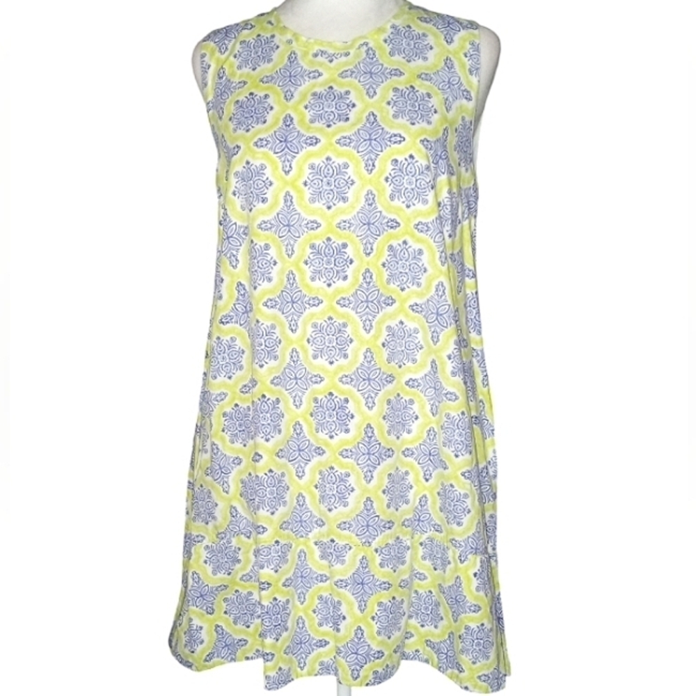 Roberta Roller Rabbit Sleeveless Lined Bright Floral Vacation Resort Dress Small